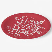 Ho Ho Ho Kerstfeestdag Borden Papieren Bordje (Gekanteld)