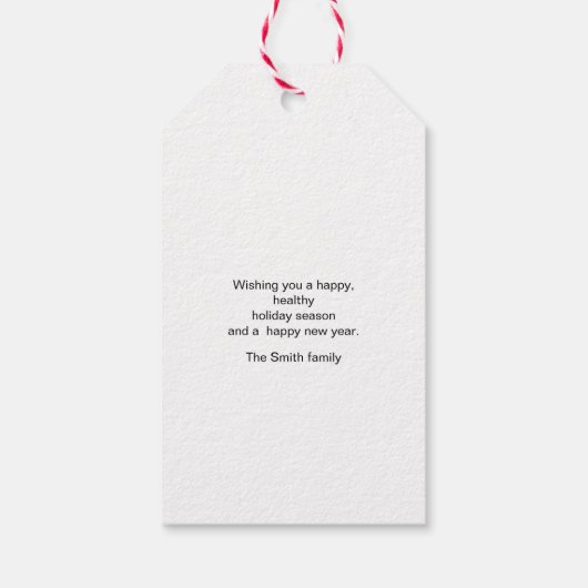 Ho Ho Ho Kerstfeestdag cadeau Label Cadeaulabel (Achterkant)