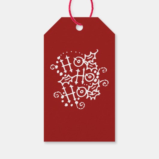 Ho Ho Ho Kerstfeestdag cadeauLabels (Achterkant)