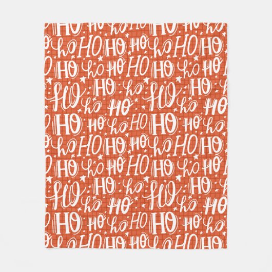 Ho Ho Ho Kerstfeestdag Chic Modern Fleece Deken (Voorkant)
