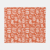 Ho Ho Ho Kerstfeestdag Chic Modern Fleece Deken (Voorkant (Horizontaal))