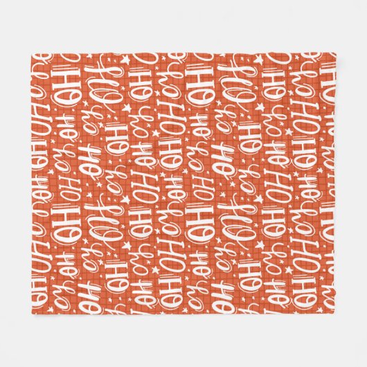 Ho Ho Ho Kerstfeestdag Chic Modern Fleece Deken (Voorkant (Horizontaal))