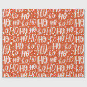 Ho Ho Ho Kerstfeestdag Chic Modern Typografie Cadeaupapier (Vlak)