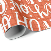 Ho Ho Ho Kerstfeestdag Chic Modern Typografie Cadeaupapier (Rol Hoek)