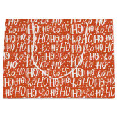 Ho Ho Ho Kerstfeestdag Chic Modern Typografie Groot Cadeauzakje (Voorkant)