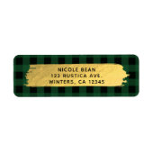 HO HO HO kerstfeestdag groene buffels Etiket (Voorkant)