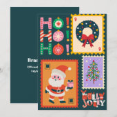Ho Ho Ho Kerstfeestdag Kaart (Voorkant / Achterkant)