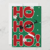 Ho Ho Ho Kerstfeestdag Kaart (Voorkant)