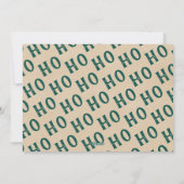 HO HO HO | kerstfeestdag met Rustic Kraft Feestdagenkaart (Achterkant)