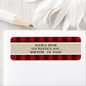 HO HO HO Kerstfeestdag Red Buffalo Pset Kraft Etiket (Insitu)