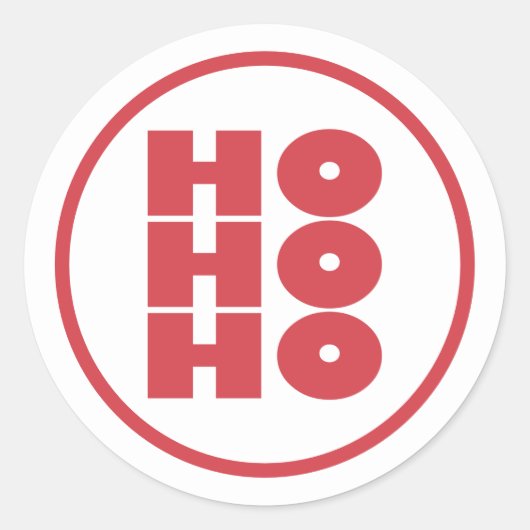 Ho Ho Ho Kerstfeestster Ronde Sticker (Voorkant)