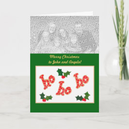  "Ho Ho Ho"-kerstfotokaart Feestdagen Kaart