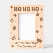 HO HO HO Kerstgroeten Gepersonaliseerd geschenk Gegraveerde Lijstjes (Voorkant)