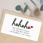Ho Ho Ho | Kersthartretouradres Etiket