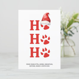 Ho Ho Ho Kersthond Poot Persoonlijk Feestdagenkaart