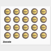 HO HO HO kersthout Silver Gold Foil Ronde Sticker (Vel)