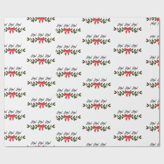 Ho! Ho! Ho! kerstinpakpapier Cadeaupapier (Vlak)