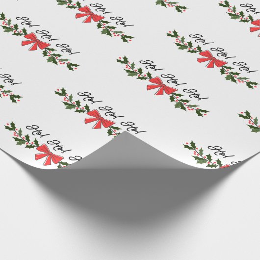 Ho! Ho! Ho! kerstinpakpapier Cadeaupapier (Hoek)