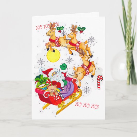 Ho! Ho! Ho! Kerstkaart (Voorkant)