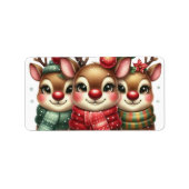 Ho Ho Ho Kerstkaart Etiket (Voorkant)