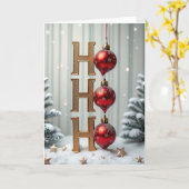 Ho Ho Ho Kerstkaart Kaart (Gele Bloem)