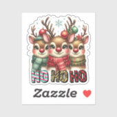 Ho Ho Ho Kerstkaart Sticker (Vel)