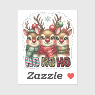 Ho Ho Ho Kerstkaart Sticker