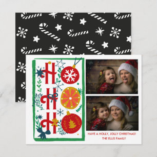Ho Ho Ho Kerstkaarten   Foto Vakantie  Feestdagenkaart