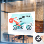 Ho Ho Ho Kerstkerstkerstkerstman Raamsticker (Cafe Raam)
