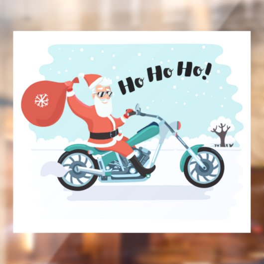 Ho Ho Ho Kerstkerstkerstkerstman Raamsticker (Vel 2)