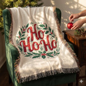 Ho Ho Ho Kerstkrans Typografie Ontwerp Deken