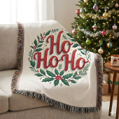 Ho Ho Ho Kerstkrans Typografie Ontwerp Deken