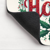 Ho Ho Ho Kerstkrans Typografie Ontwerp Muismat (Hoek)