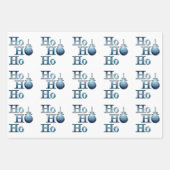 Ho! Ho! Ho! kerstkunst Inpakpapier Vel (Voorkant 3)