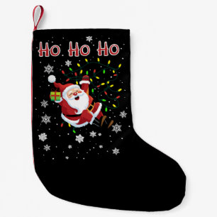 Ho Ho Ho Kerstlichtjes Xmas Grappige Kerstman  Kleine Kerstsok