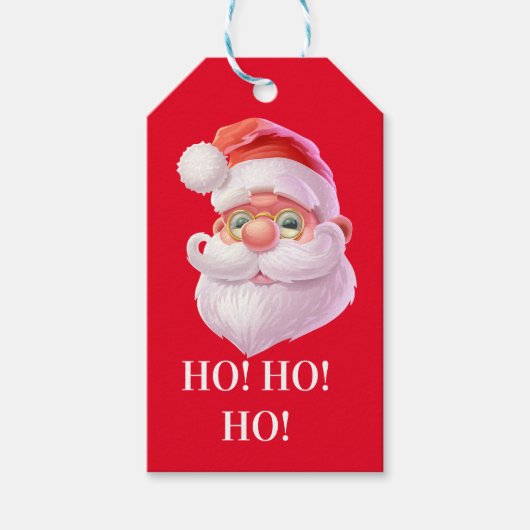 Ho Ho Ho Kerstman Cadeaulabel (Voorkant)