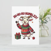 Ho Ho Ho Kerstman Hoed Kerstmis Kerstgeit  Kaart (Staand voorkant)