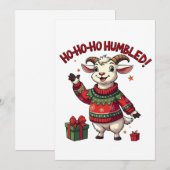 Ho Ho Ho Kerstman Hoed Kerstmis Kerstgeit  Kaart (Voorkant / Achterkant)