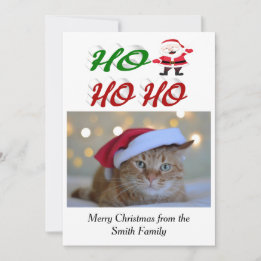 Ho Ho Ho Kerstman Kerst foto script Feestdagenkaart