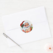 Ho! Ho! Ho! Kerstman Kerstmis Ronde Sticker (Envelop)