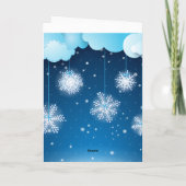 Ho ho ho! Kerstman op het vliegtuig Feestdagen Kaart (Achterkant)