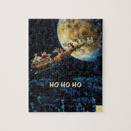 Ho Ho Ho Kerstman puzzel (Verticaal)