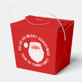 Ho Ho Ho Kerstman rood op maat Bedankdoosjes (Achterkant)