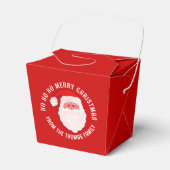 Ho Ho Ho Kerstman rood op maat Bedankdoosjes (Voorkant Zijde)