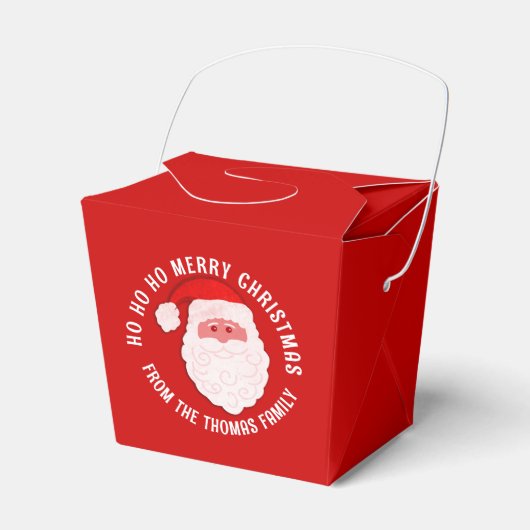 Ho Ho Ho Kerstman rood op maat Bedankdoosjes (Voorkant Zijde)