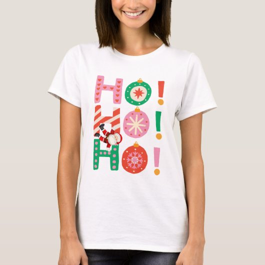 Ho Ho Ho Kerstman T-shirt (Voorkant)