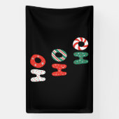 Ho Ho Ho Kerstmis 2.5x4 Vinyl Banner (Verticaal)