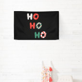 Ho Ho Ho Kerstmis 2.5x4 Vinyl Banner (Insitu)