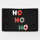 Ho Ho Ho Kerstmis 2,5x4 Vinylbanner Spandoek (Horizontaal)