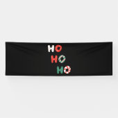 Ho Ho Ho Kerstmis 2.5x8 Vinyl Banner (Horizontaal)